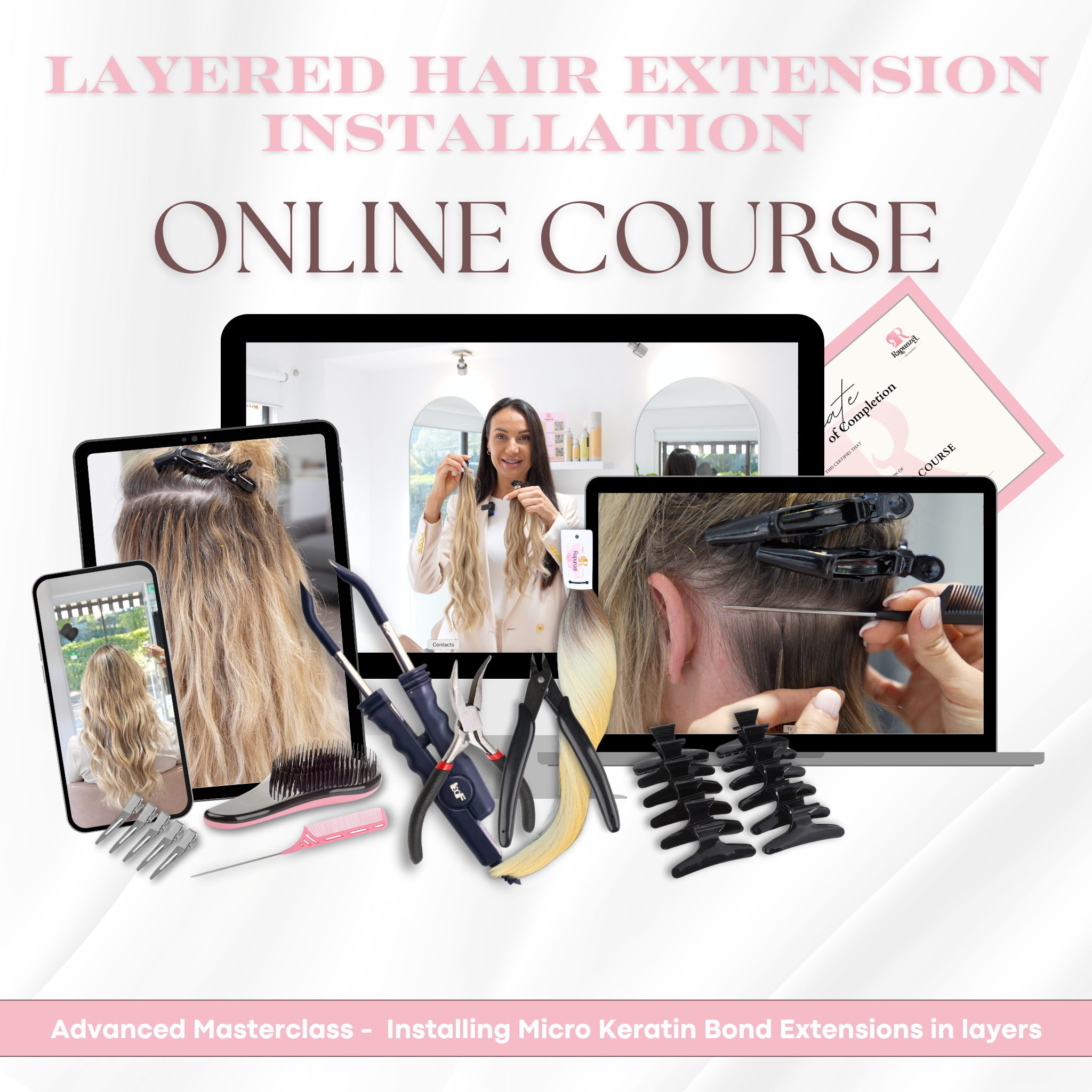 STEP 6. Layered Hair Extension Installation