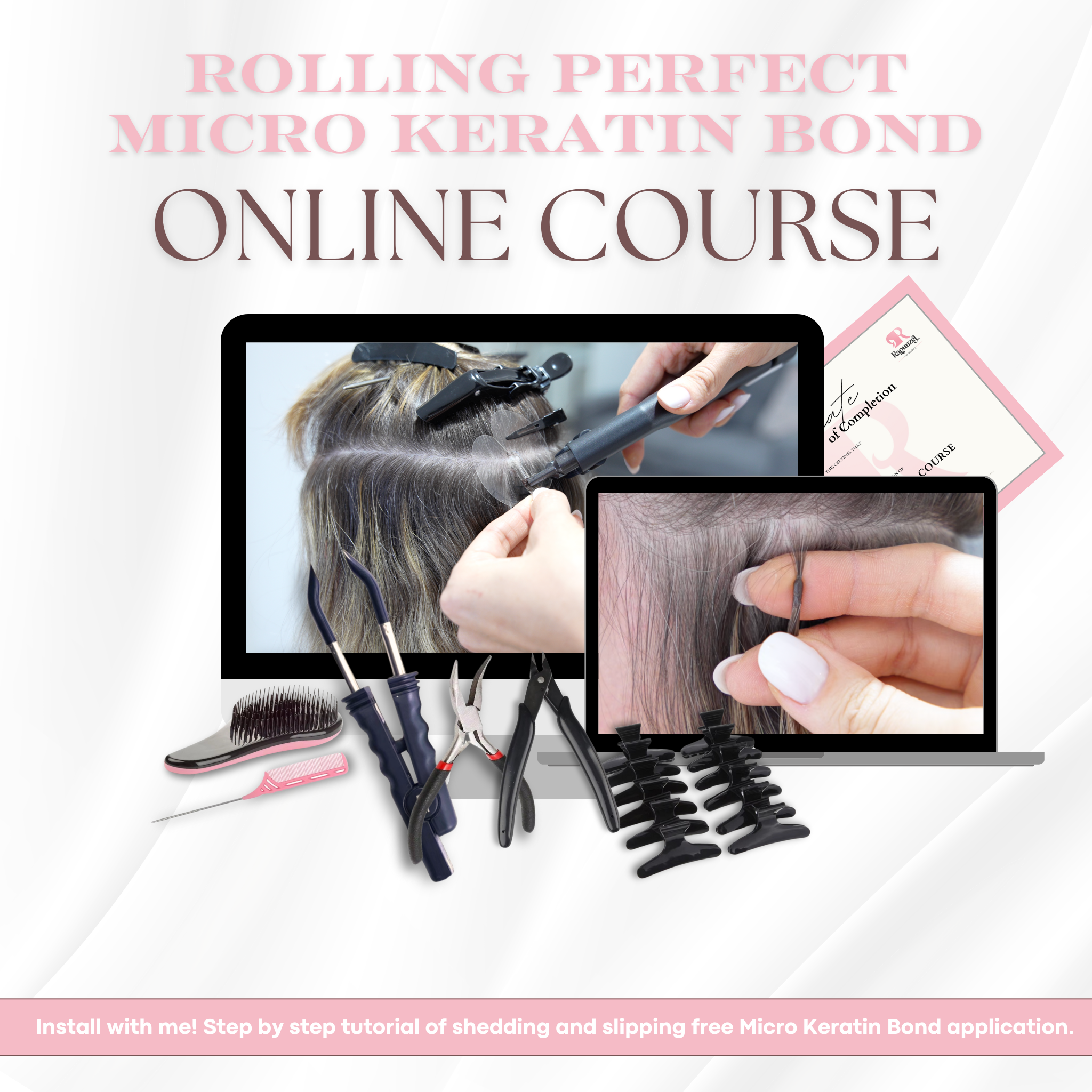 STEP 4. Roll Perfect shedding free Micro Keratin Bonds